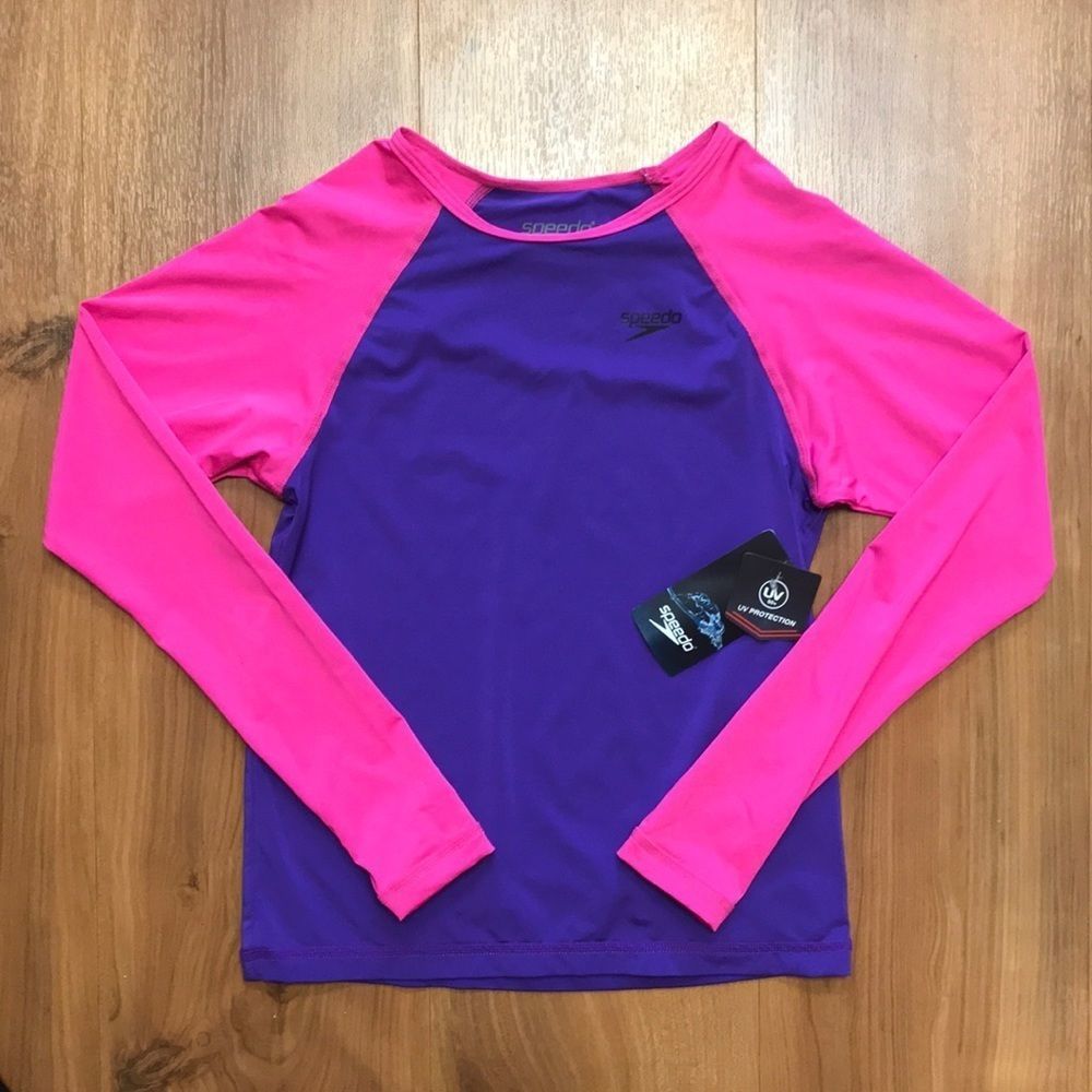 Host Pick❗️Girls Speedo Rashguard Pink & Purple☔️